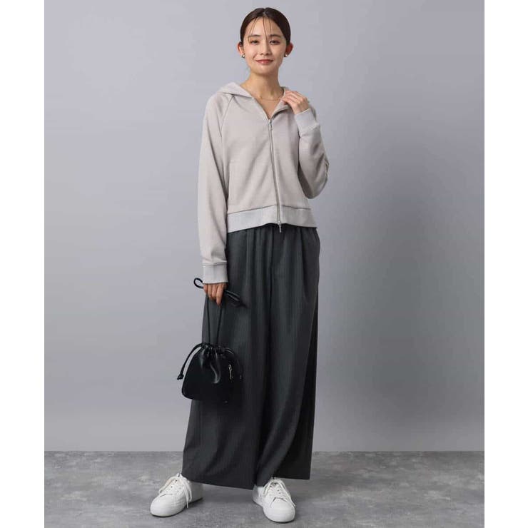 ストレートワイドパンツ(ストライプ・無地)/洗える | MK MICHEL KLEIN | 詳細画像37 