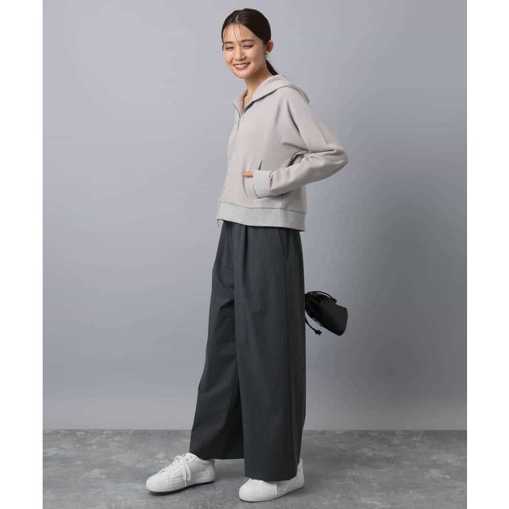 ストレートワイドパンツ(ストライプ・無地)/洗える | MK MICHEL KLEIN | 詳細画像38 