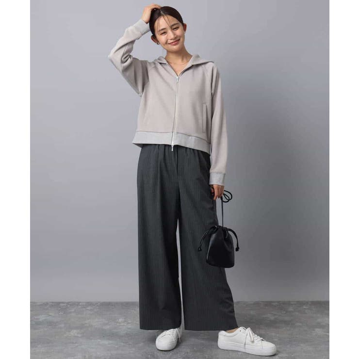 ストレートワイドパンツ(ストライプ・無地)/洗える | MK MICHEL KLEIN | 詳細画像39 