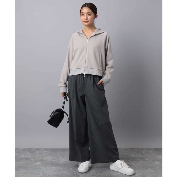 ストレートワイドパンツ(ストライプ・無地)/洗える | MK MICHEL KLEIN | 詳細画像40 