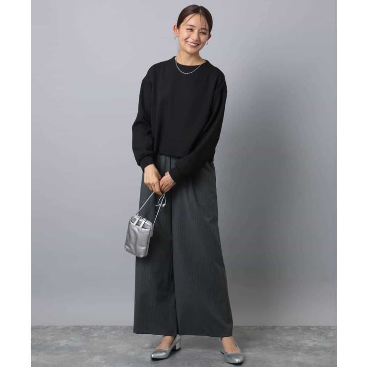 ストレートワイドパンツ(ストライプ・無地)/洗える | MK MICHEL KLEIN | 詳細画像48 