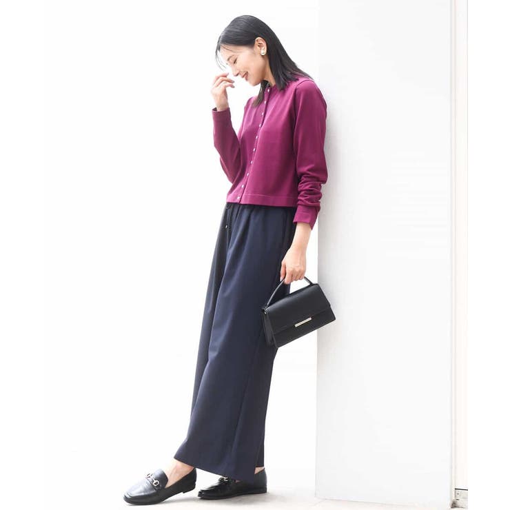 ストレートワイドパンツ(ストライプ・無地)/洗える | MK MICHEL KLEIN | 詳細画像54 