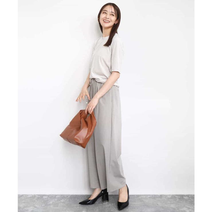 ストレートワイドパンツ(ストライプ・無地)/洗える | MK MICHEL KLEIN | 詳細画像6 