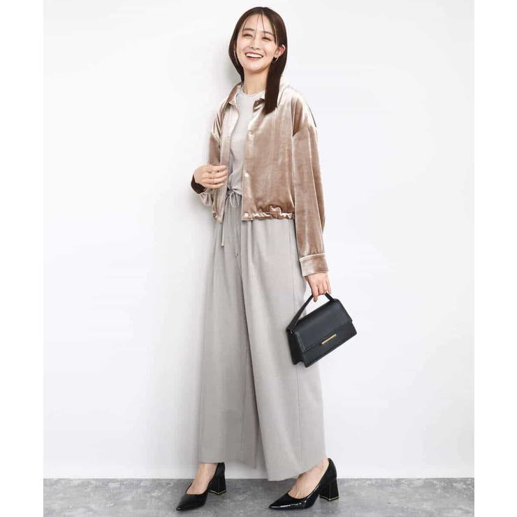 ストレートワイドパンツ(ストライプ・無地)/洗える | MK MICHEL KLEIN | 詳細画像9 