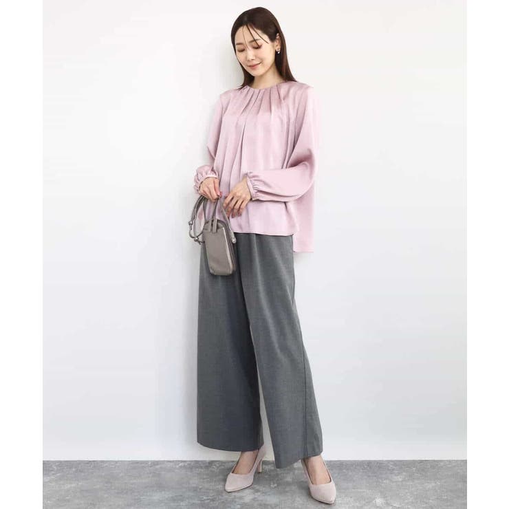 裏起毛ワイドストレートプルオンパンツ/洗える | MK MICHEL KLEIN | 詳細画像12 