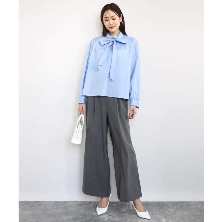 裏起毛ワイドストレートプルオンパンツ/洗える | MK MICHEL KLEIN | 詳細画像17 