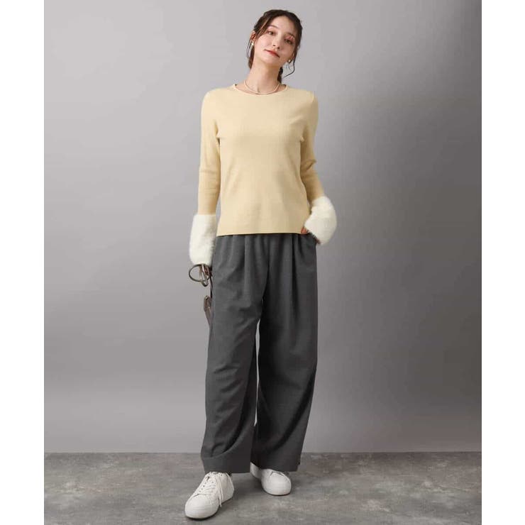 裏起毛ワイドストレートプルオンパンツ/洗える | MK MICHEL KLEIN | 詳細画像20 