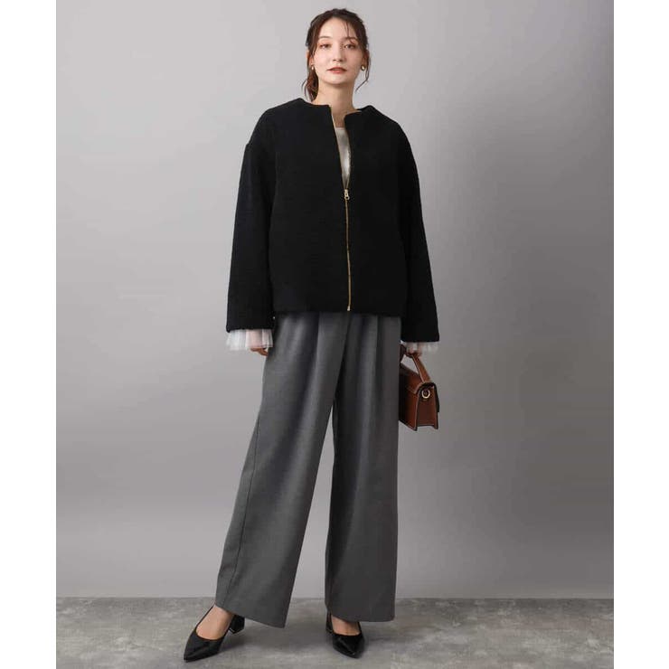 裏起毛ワイドストレートプルオンパンツ/洗える | MK MICHEL KLEIN | 詳細画像31 