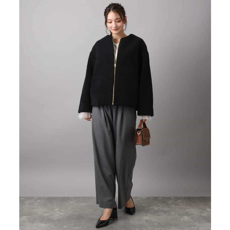 裏起毛ワイドストレートプルオンパンツ/洗える | MK MICHEL KLEIN | 詳細画像32 