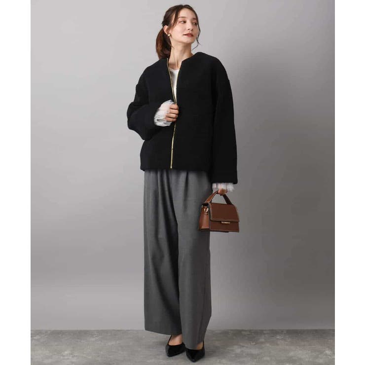 裏起毛ワイドストレートプルオンパンツ/洗える | MK MICHEL KLEIN | 詳細画像33 