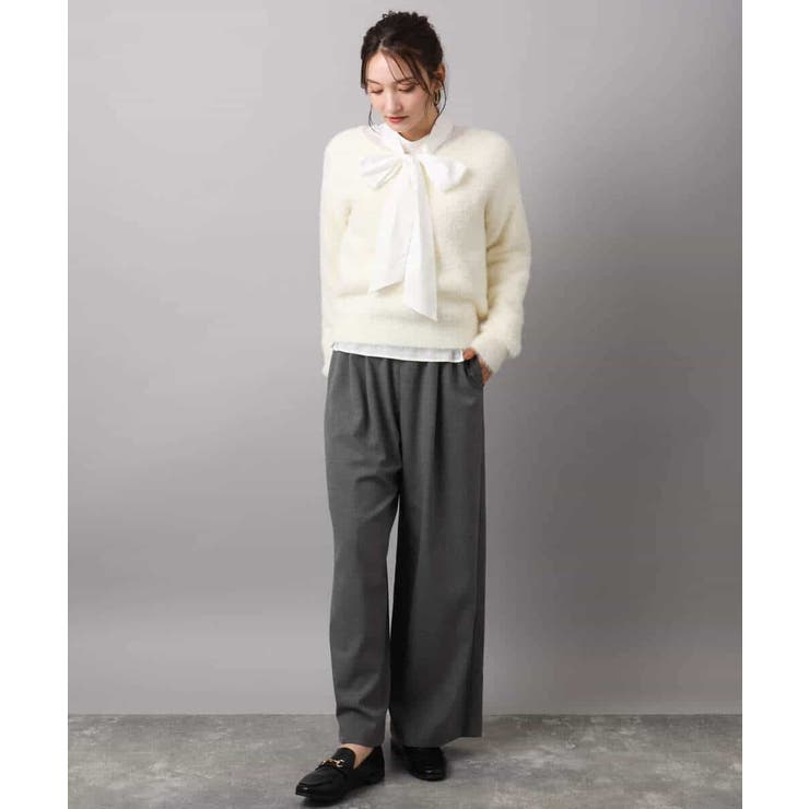 裏起毛ワイドストレートプルオンパンツ/洗える | MK MICHEL KLEIN | 詳細画像35 