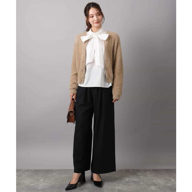 裏起毛ワイドストレートプルオンパンツ/洗える | MK MICHEL KLEIN | 詳細画像4 