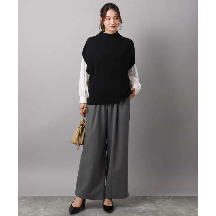 裏起毛ワイドストレートプルオンパンツ/洗える | MK MICHEL KLEIN | 詳細画像40 
