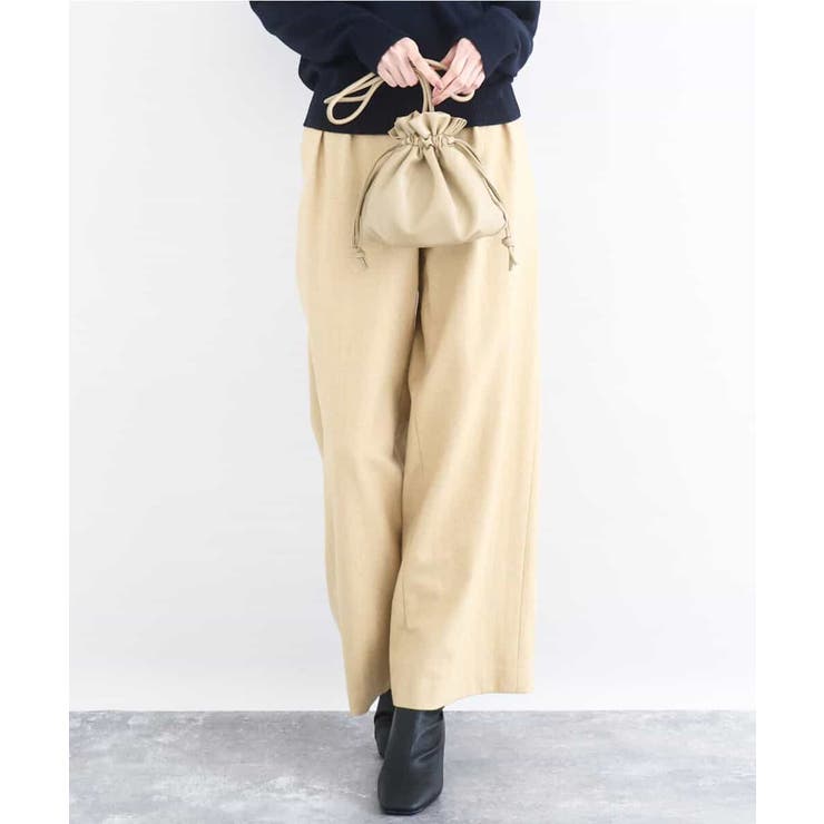 イエロー | カラーツイードワイドパンツ/洗える | MK MICHEL KLEIN