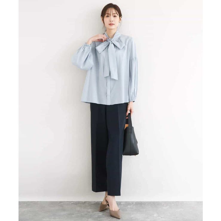 ダブルクロス セミワイドパンツ/セットアップ対応/洗える | MK MICHEL KLEIN | 詳細画像13 