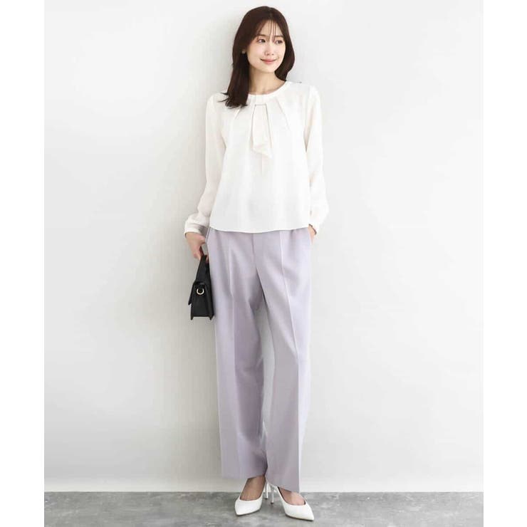 ダブルクロス セミワイドパンツ/セットアップ対応/洗える | MK MICHEL KLEIN | 詳細画像5 