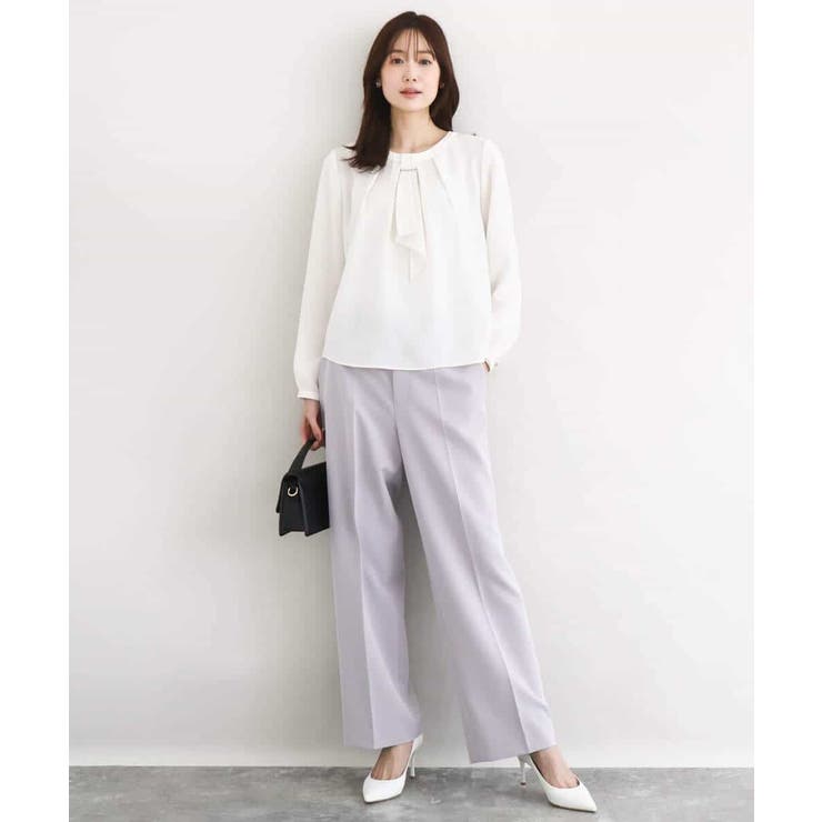 ダブルクロス セミワイドパンツ/セットアップ対応/洗える | MK MICHEL KLEIN | 詳細画像6 