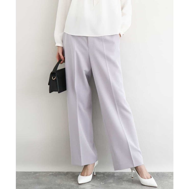 グレイッシュラベンダー | ダブルクロス セミワイドパンツ/セットアップ対応/洗える | MK MICHEL KLEIN