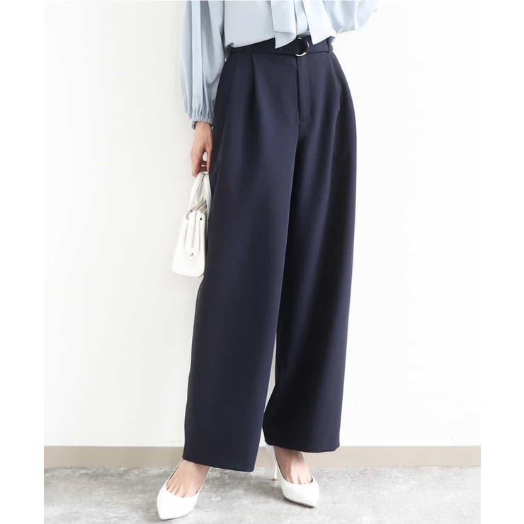 ネイビー | バレルシルエットパンツ/洗える | MK MICHEL KLEIN