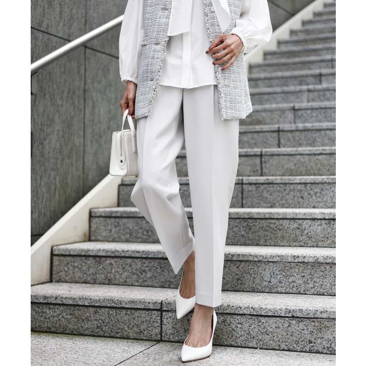 ダブルクロス テーパードパンツ/セットアップ対応/防シワ/ストレッチ/洗える | MK MICHEL KLEIN | 詳細画像1 