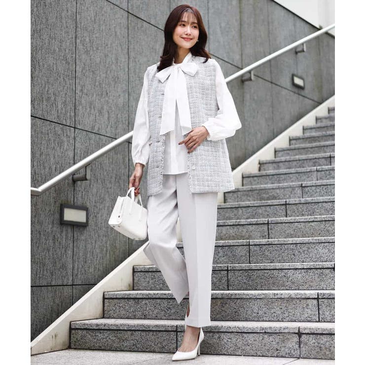 ダブルクロス テーパードパンツ/セットアップ対応/防シワ/ストレッチ/洗える | MK MICHEL KLEIN | 詳細画像12 