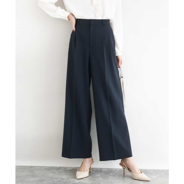 2タックストレートワイドパンツ/洗える | MK MICHEL KLEIN | 詳細画像1 