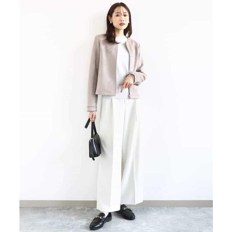 2タックストレートワイドパンツ/洗える | MK MICHEL KLEIN | 詳細画像31 