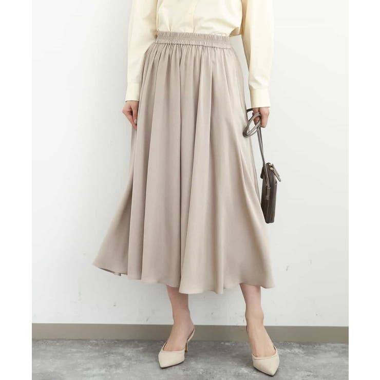 サテンガウチョパンツ/接触冷感/UVカット/洗える | MK MICHEL KLEIN | 詳細画像1 