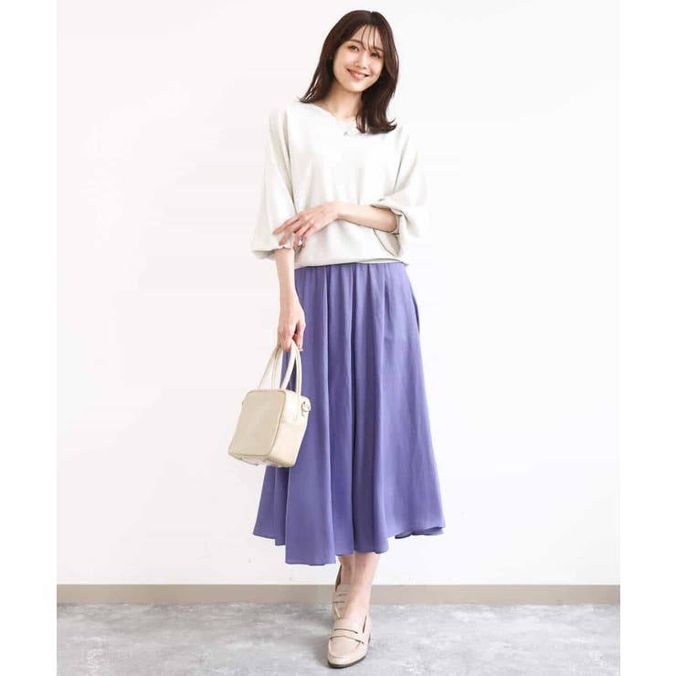 サテンガウチョパンツ/接触冷感/UVカット/洗える | MK MICHEL KLEIN | 詳細画像10 