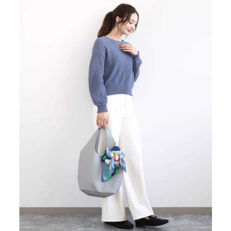 デニムライク ストレートワイドパンツ/洗える | MK MICHEL KLEIN | 詳細画像14 