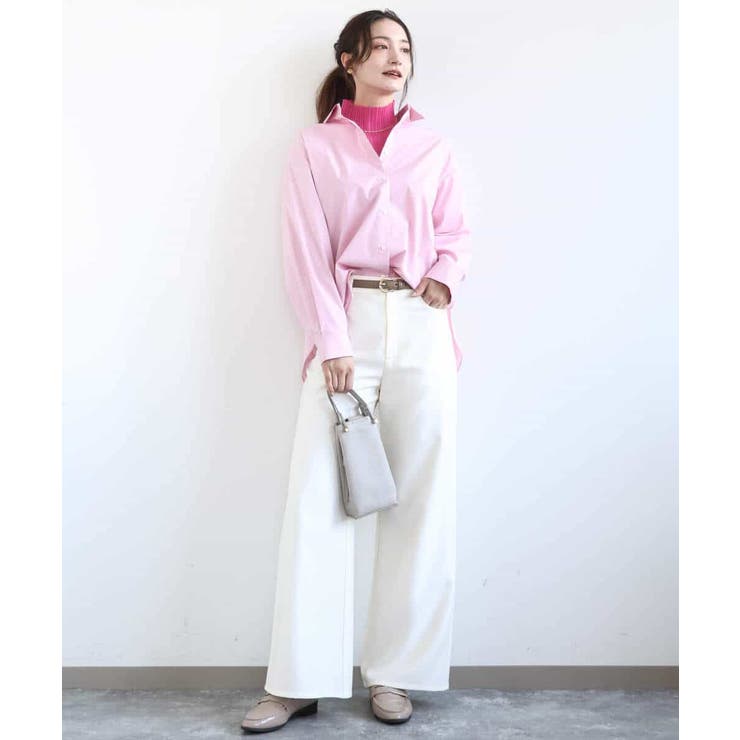 デニムライク ストレートワイドパンツ/洗える | MK MICHEL KLEIN | 詳細画像16 