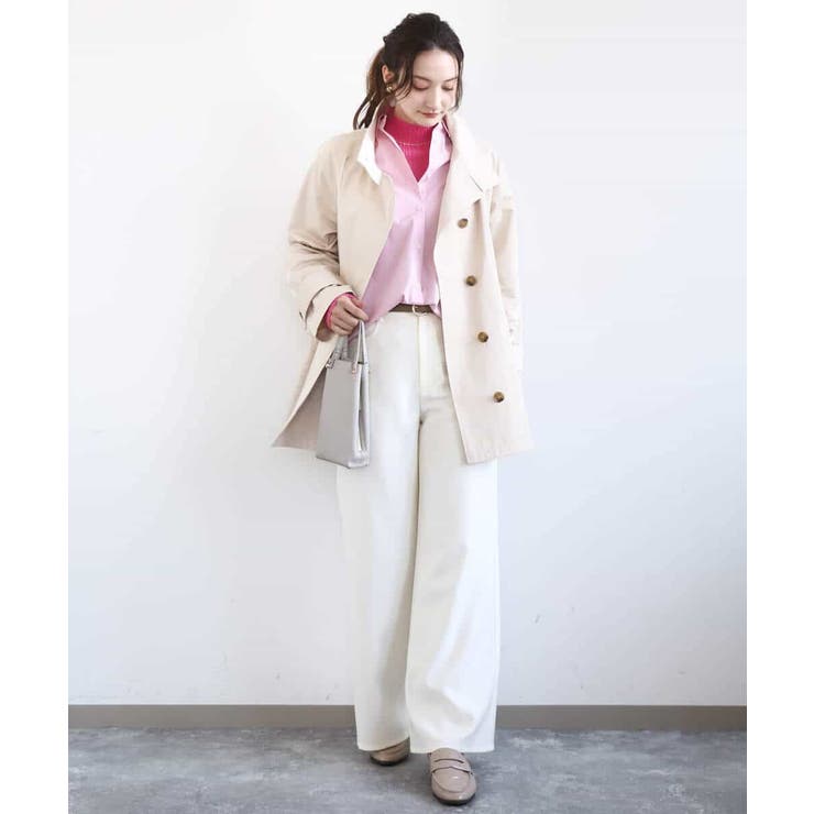 デニムライク ストレートワイドパンツ/洗える | MK MICHEL KLEIN | 詳細画像18 