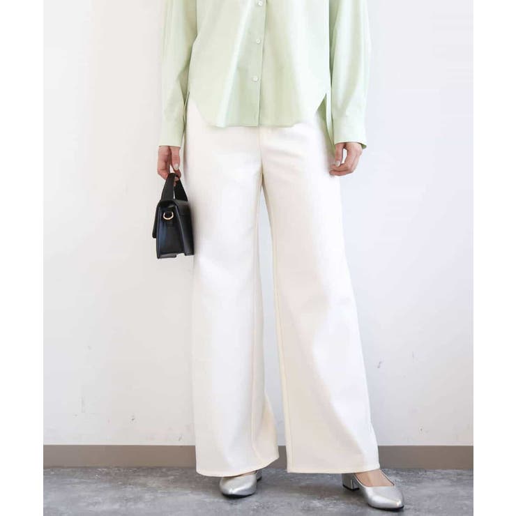 デニムライク ストレートワイドパンツ/洗える | MK MICHEL KLEIN | 詳細画像2 