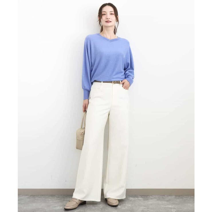 デニムライク ストレートワイドパンツ/洗える | MK MICHEL KLEIN | 詳細画像26 