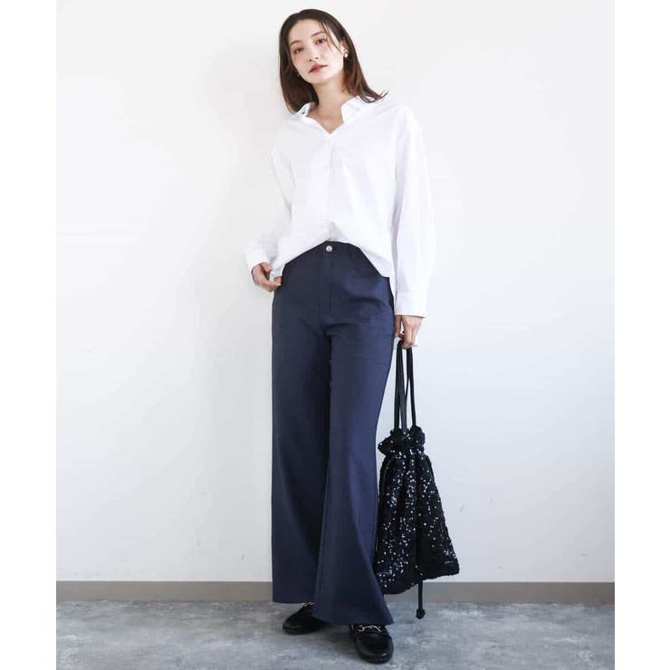 デニムライク ストレートワイドパンツ/洗える | MK MICHEL KLEIN | 詳細画像39 