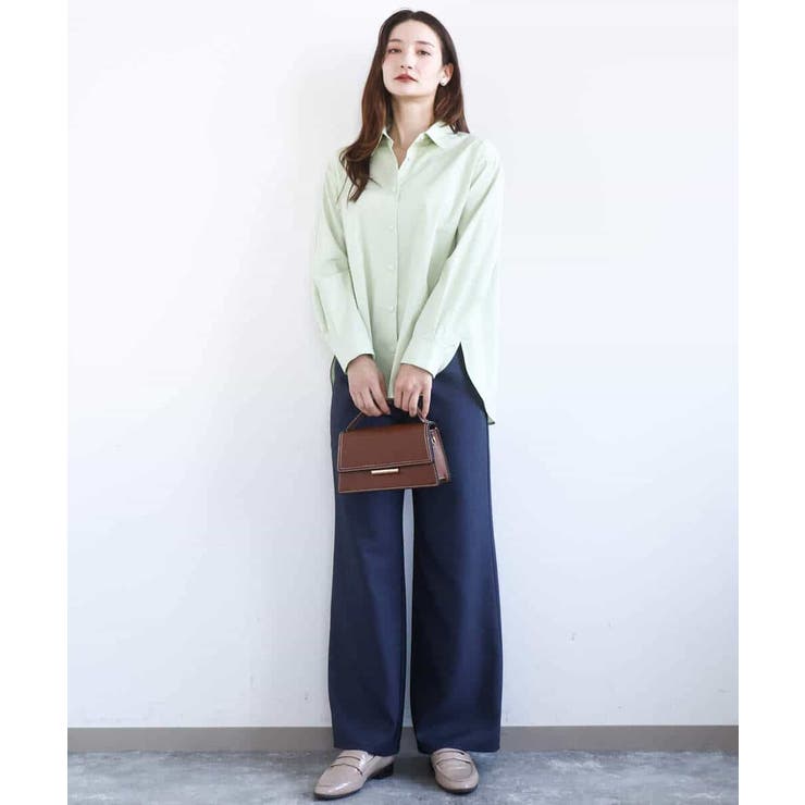 デニムライク ストレートワイドパンツ/洗える | MK MICHEL KLEIN | 詳細画像46 