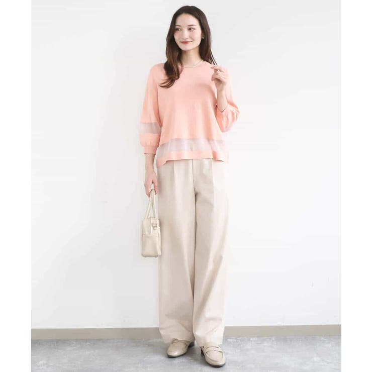 [SANAGARAシリーズ]デニムライク ワイドパンツ 接触冷感 | MK MICHEL KLEIN | 詳細画像16 