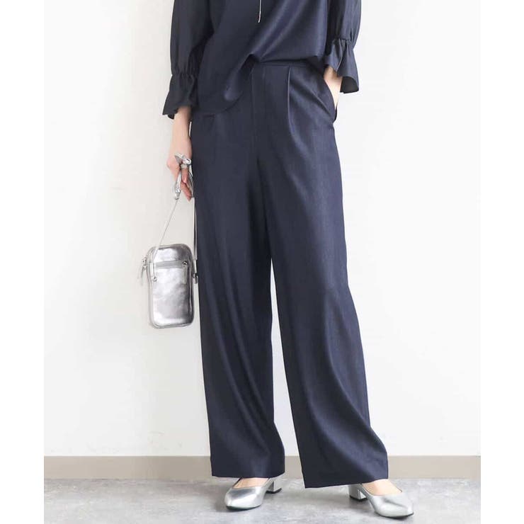 [SANAGARAシリーズ]デニムライク ワイドパンツ 接触冷感 | MK MICHEL KLEIN | 詳細画像23 