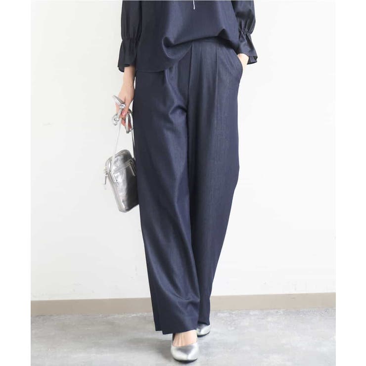 [SANAGARAシリーズ]デニムライク ワイドパンツ 接触冷感 | MK MICHEL KLEIN | 詳細画像24 