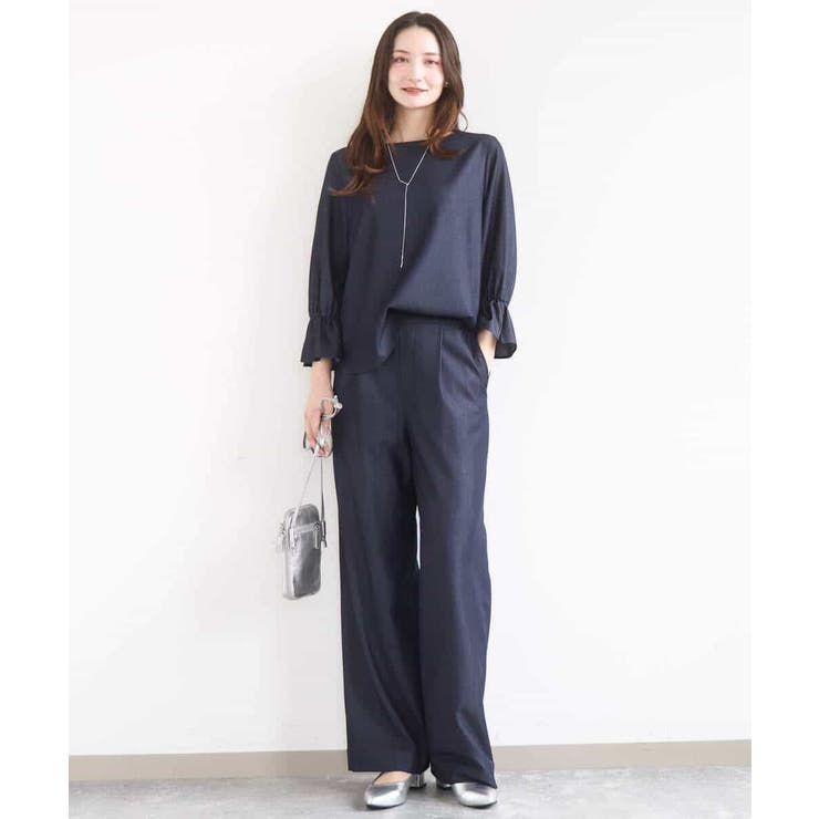 [SANAGARAシリーズ]デニムライク ワイドパンツ 接触冷感 | MK MICHEL KLEIN | 詳細画像26 