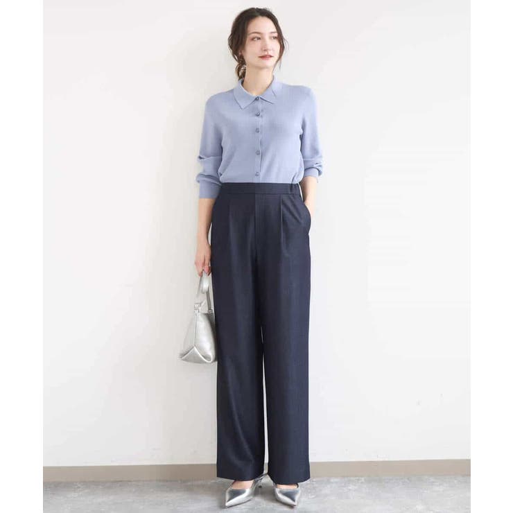 [SANAGARAシリーズ]デニムライク ワイドパンツ 接触冷感 | MK MICHEL KLEIN | 詳細画像34 