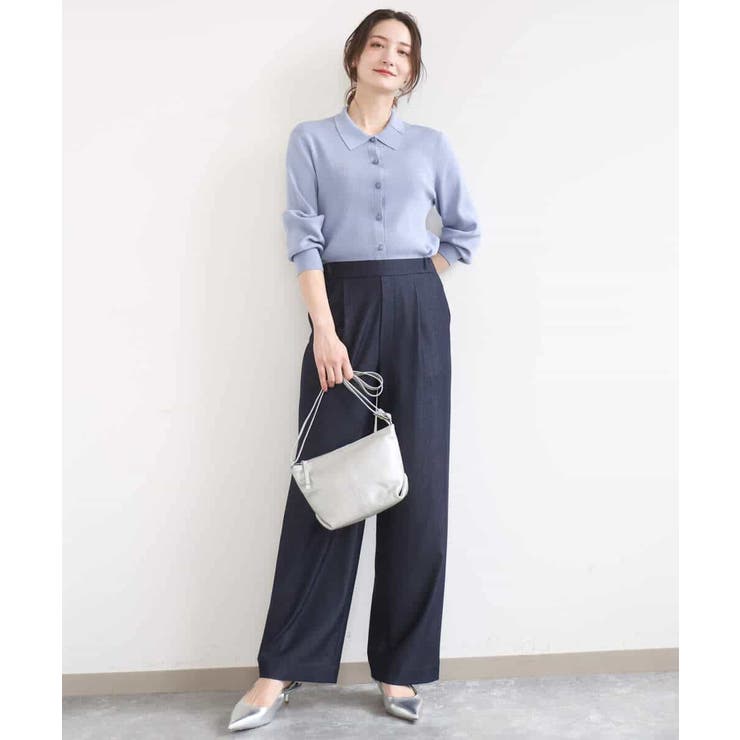 [SANAGARAシリーズ]デニムライク ワイドパンツ 接触冷感 | MK MICHEL KLEIN | 詳細画像35 