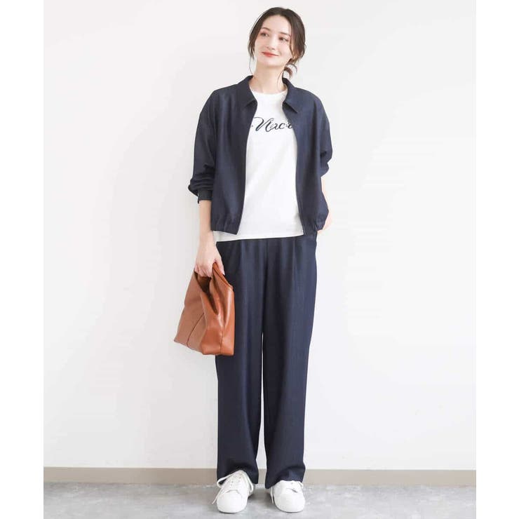 [SANAGARAシリーズ]デニムライク ワイドパンツ 接触冷感 | MK MICHEL KLEIN | 詳細画像37 