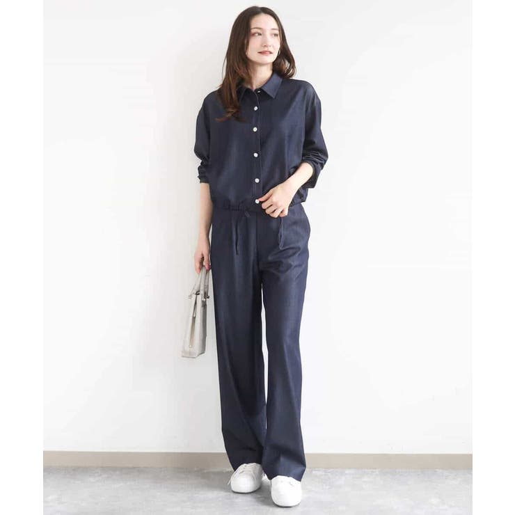 [SANAGARAシリーズ]デニムライク ワイドパンツ 接触冷感 | MK MICHEL KLEIN | 詳細画像47 