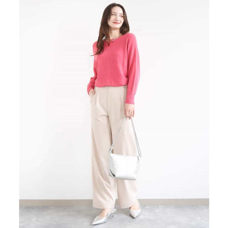 [SANAGARAシリーズ]デニムライク ワイドパンツ 接触冷感 | MK MICHEL KLEIN | 詳細画像6 