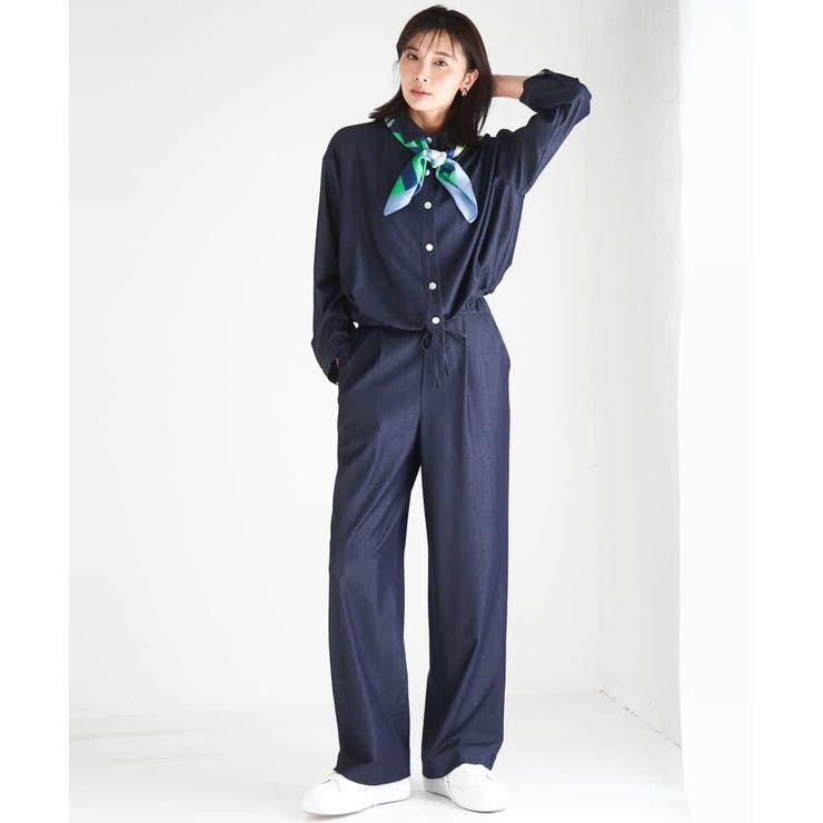 [SANAGARAシリーズ]デニムライク ワイドパンツ 接触冷感 | MK MICHEL KLEIN | 詳細画像67 