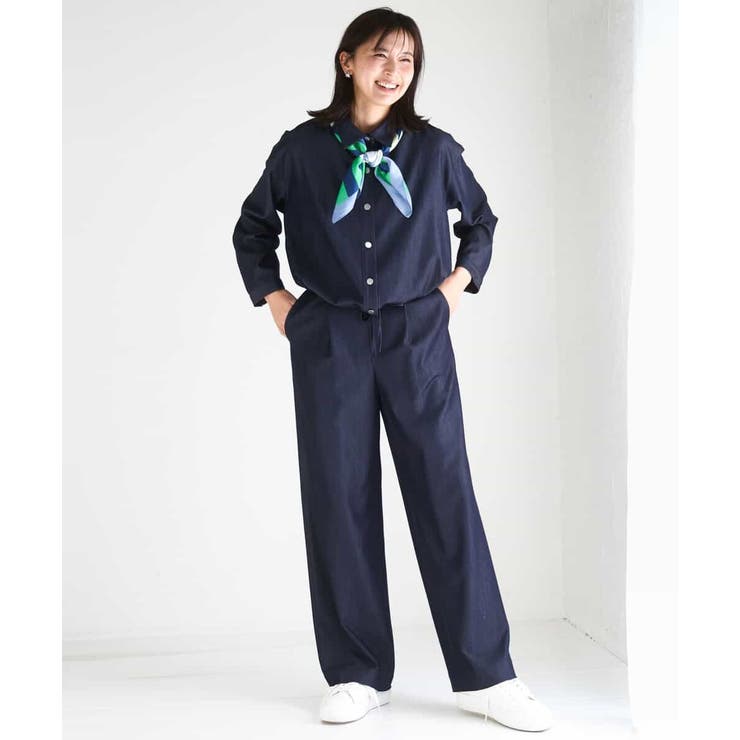 [SANAGARAシリーズ]デニムライク ワイドパンツ 接触冷感 | MK MICHEL KLEIN | 詳細画像69 