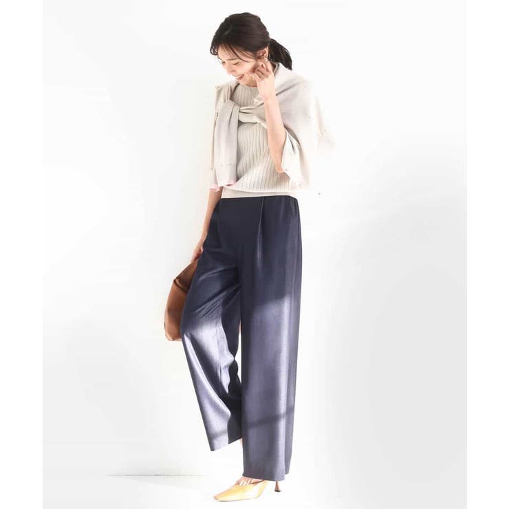 [SANAGARAシリーズ]デニムライク ワイドパンツ 接触冷感 | MK MICHEL KLEIN | 詳細画像71 