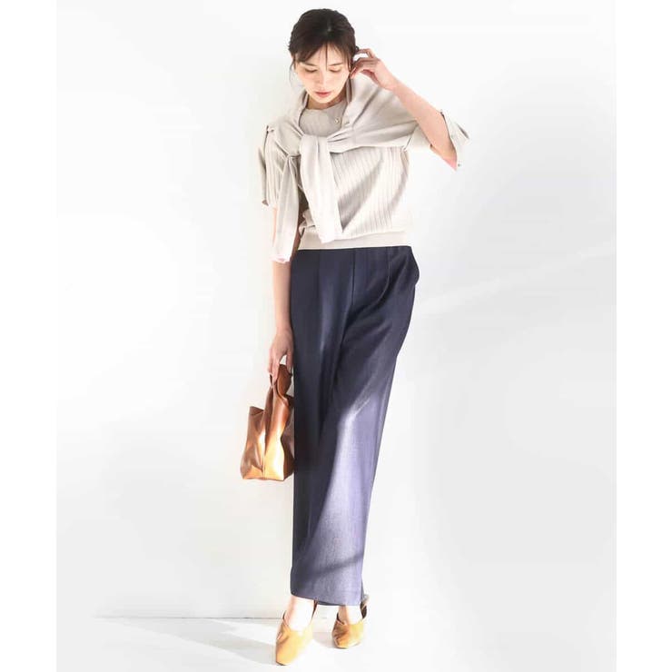 [SANAGARAシリーズ]デニムライク ワイドパンツ 接触冷感 | MK MICHEL KLEIN | 詳細画像74 