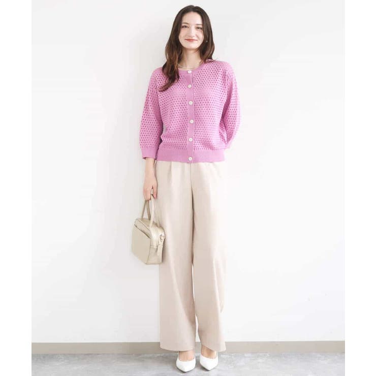 [SANAGARAシリーズ]デニムライク ワイドパンツ 接触冷感 | MK MICHEL KLEIN | 詳細画像8 